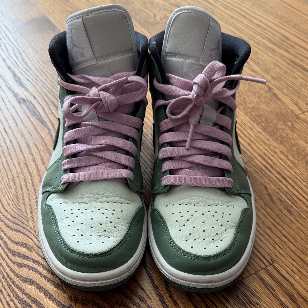 Nike Women's Air Jordan Athletic Shoes - Green, Black, Pink - Picture 2 of 5
